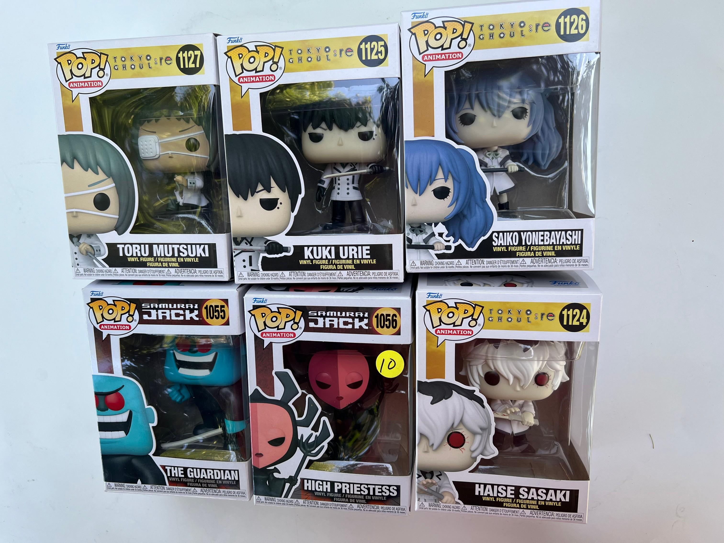 FUNKO POPS - (4) TOKYO GHOUL (2) SAMURAI JACK - ASSORTED