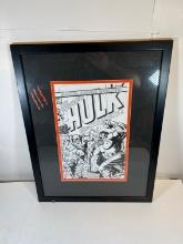 FRAMED PRINT (SIGNED) THE INCREDIBLE HULK #181 AND NOW THE WORLVERINE!