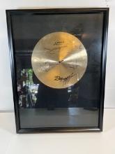 QUEENSRYCHE SIGNED CYMBOL - IN FRAMED SHADOWBOX
