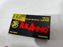 BOXES - TUL AMMO .223 REM - 55 GRAIN FMJ STEEL CASE (20 PER)