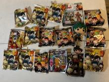 MY HERO ACADEMIA MYSTERY BAG CLIP X7, STREET FIGHTER KEY RING X5, ATTACK ON
