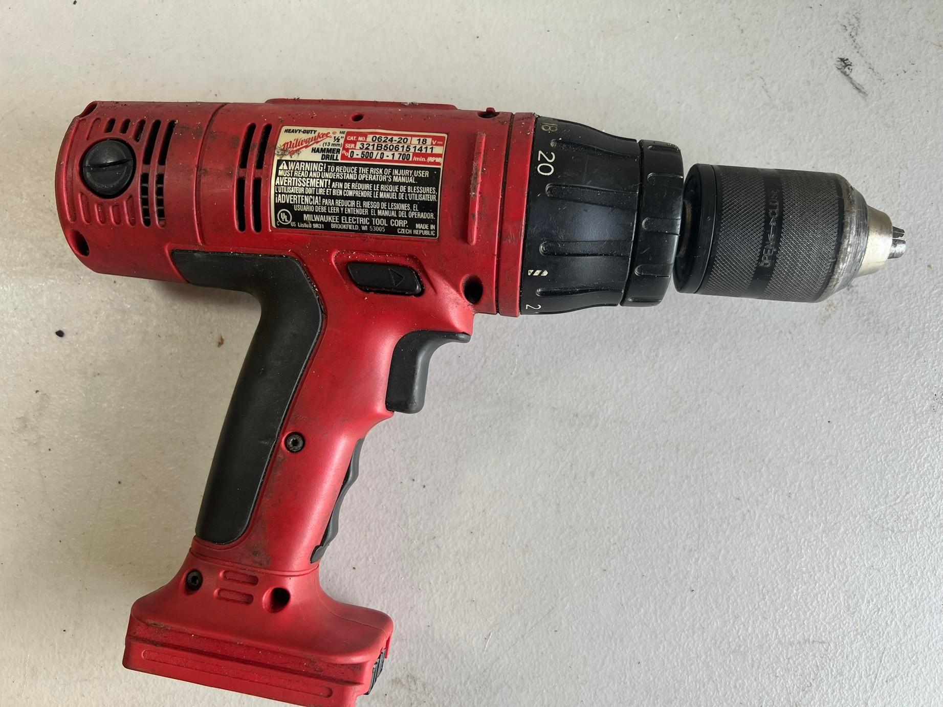 MILWAUKEE 1/2" HAMMER DRILL - CAT 0624-20 - 18V