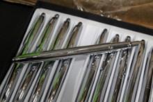 Lot of 325 Franklin Covey Lexington NFC0016-2MS Chrome Medium Nib Fountain Pens