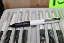 Lot of 400 Sheaffer Pop N2920651 White with Chrome BallPoint Pens