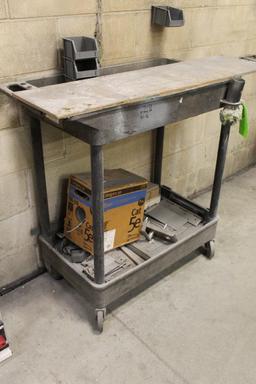 Shop Cart with Misc. Steel Contents