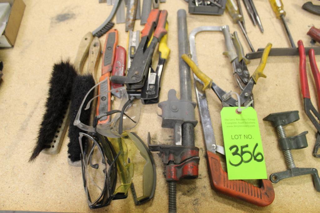 Lot of Assorted Hand Tools to Include Screw Drivers, Files, Clamps, Bolt Cutters