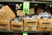 Contents of Shelf- Includes Lot of (4) Boxes of Sargent Levers w/ Knobs and Plates Models: LNJ, L...