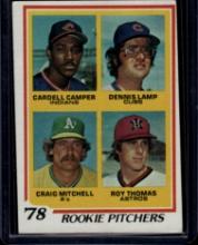 Dennis Lamp Roy Thomas Cardell Camper Craig Mitchell 1978 Topps RC Rookie #711