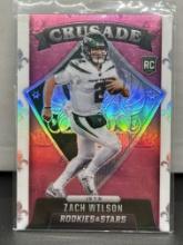 Zach Wilson 2021 Panini Rookies Stars Pink Holo (#12/75) RC Rookie Crusade Parallel Insert #CR-21