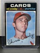 Ed Crosby 1971 Topps Rookie RC High Series Short Print #672