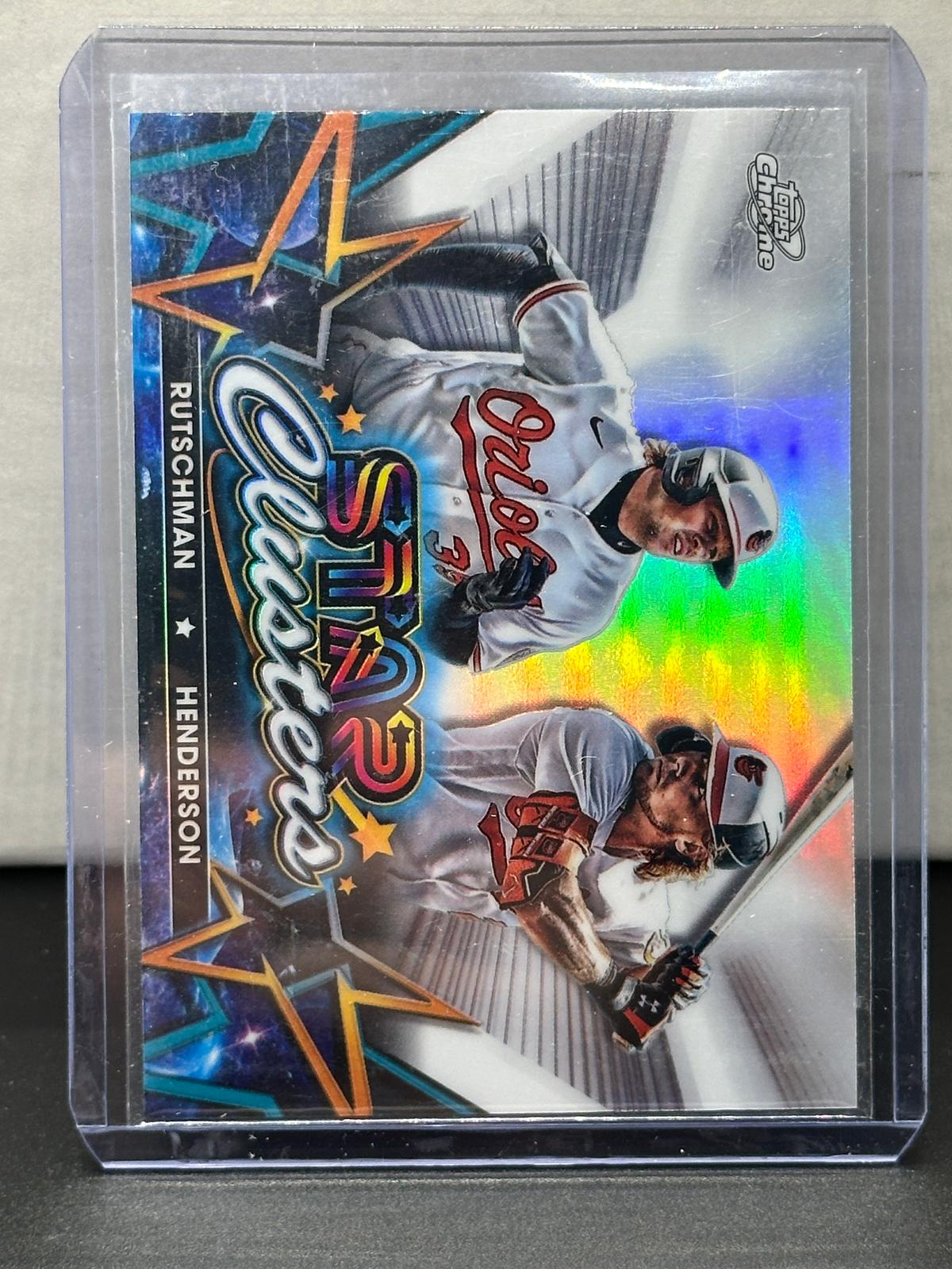 Adley Rutschman Gunnar Henderson 2023 Topps Chrome Star Clusters Refractor Insert #SC-4