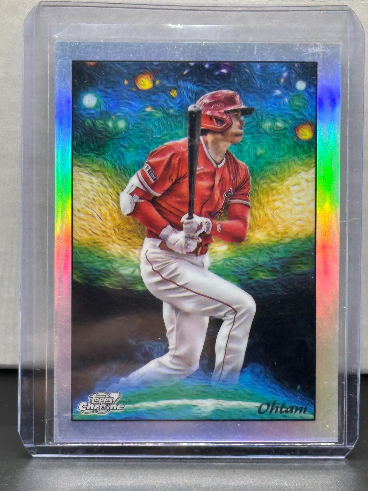 Shohei Ohtani 2023 Topps Chrome Cosmic Stars In the Night Refractor Insert #STN-2