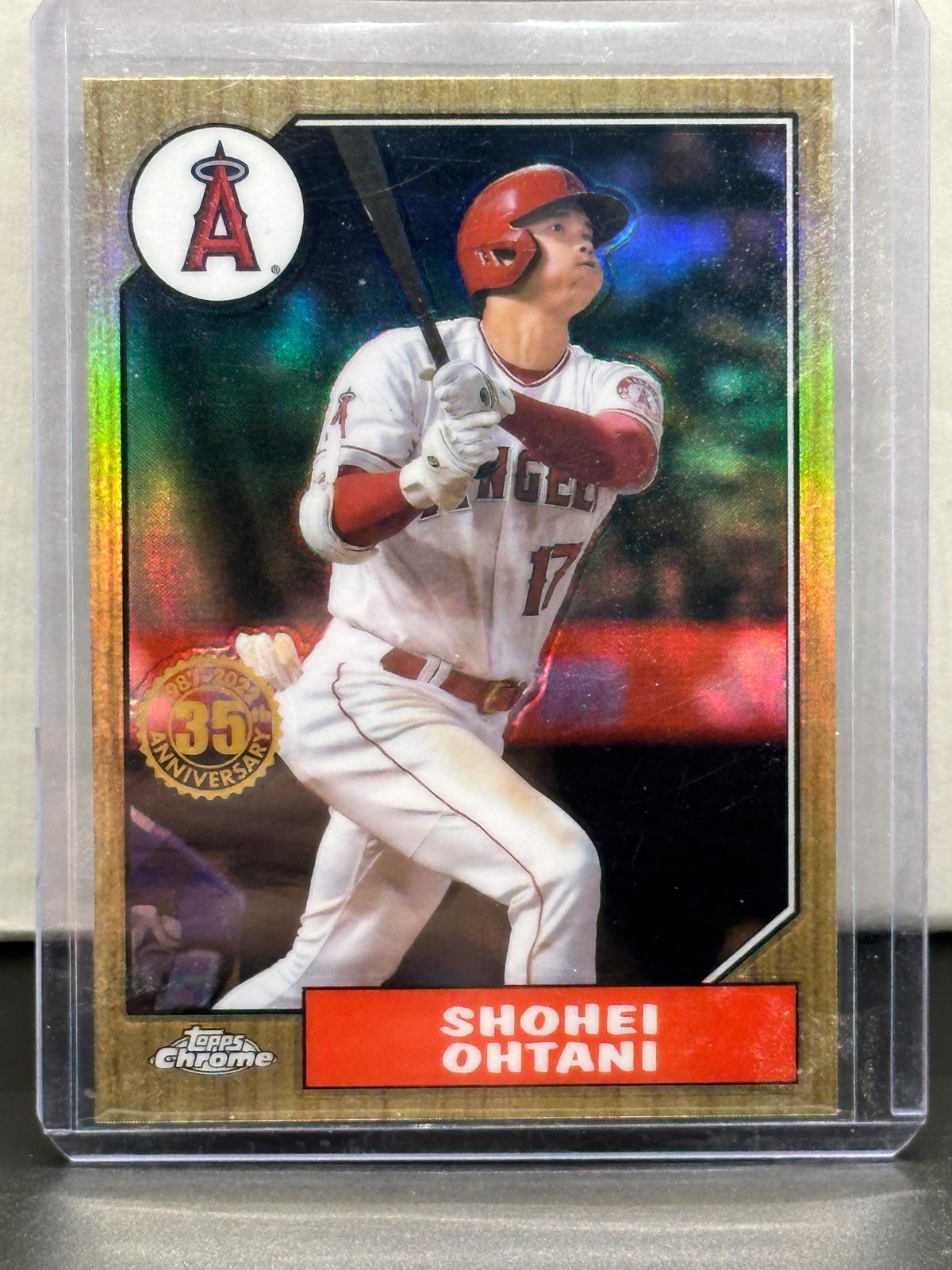 Shohei Ohtani 2022 Topps Chrome 1987 Design Refractor Insert #87BC-2