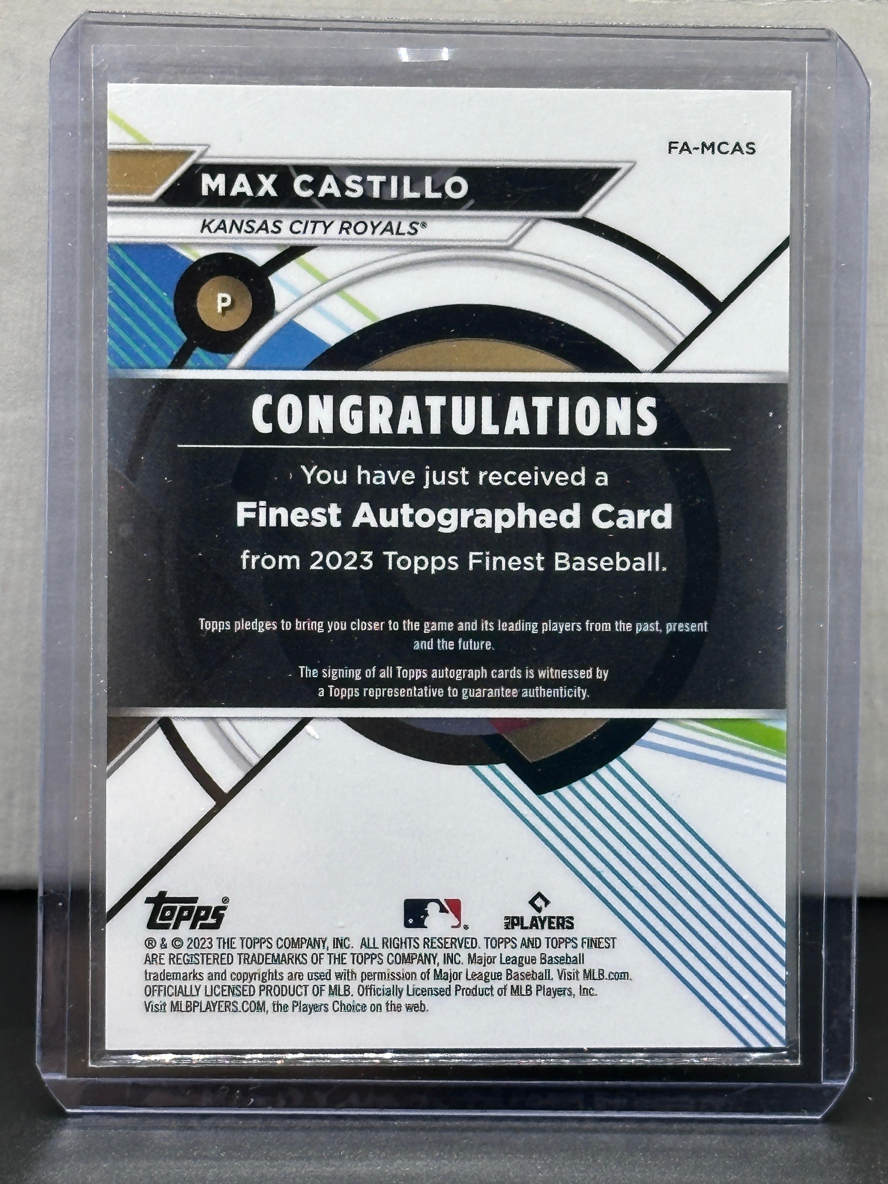 Max Castillo 2023 Topps Finest Red Refractor (#3/5) Rookie RC Auto #FA-MCAS