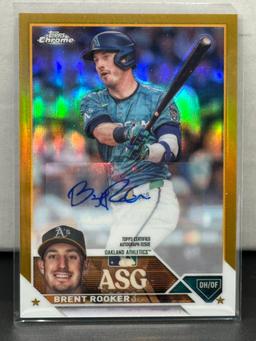 Brent Rooker 2023 Topps Chrome Gold Refractor (#46/50) All Star Game Insert Auto #ASGA-BR