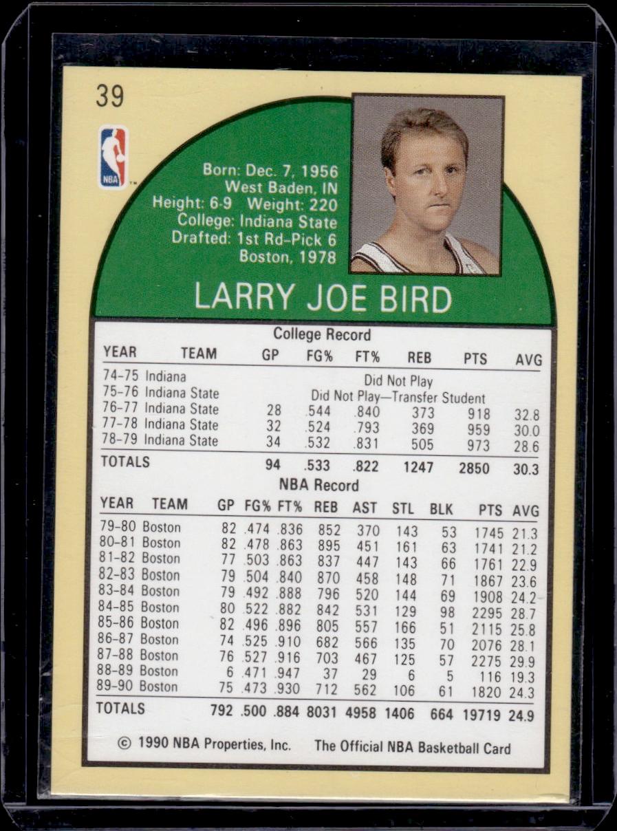 Larry Bird 1990-91 NBA Hoops #39