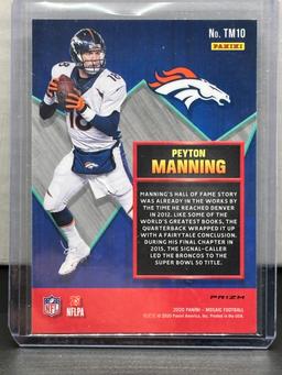 Peyton Manning 2020 Panini Mosaic Touchdown Masters Green Mosaic Prizm Insert Parallel #TM10