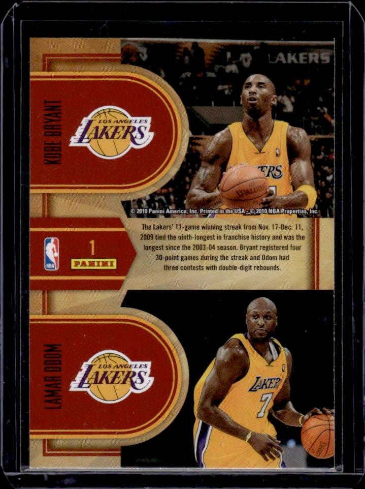 Kobe Bryant Lamar Odom 2009-10 Panini Classics Classic Combos #1