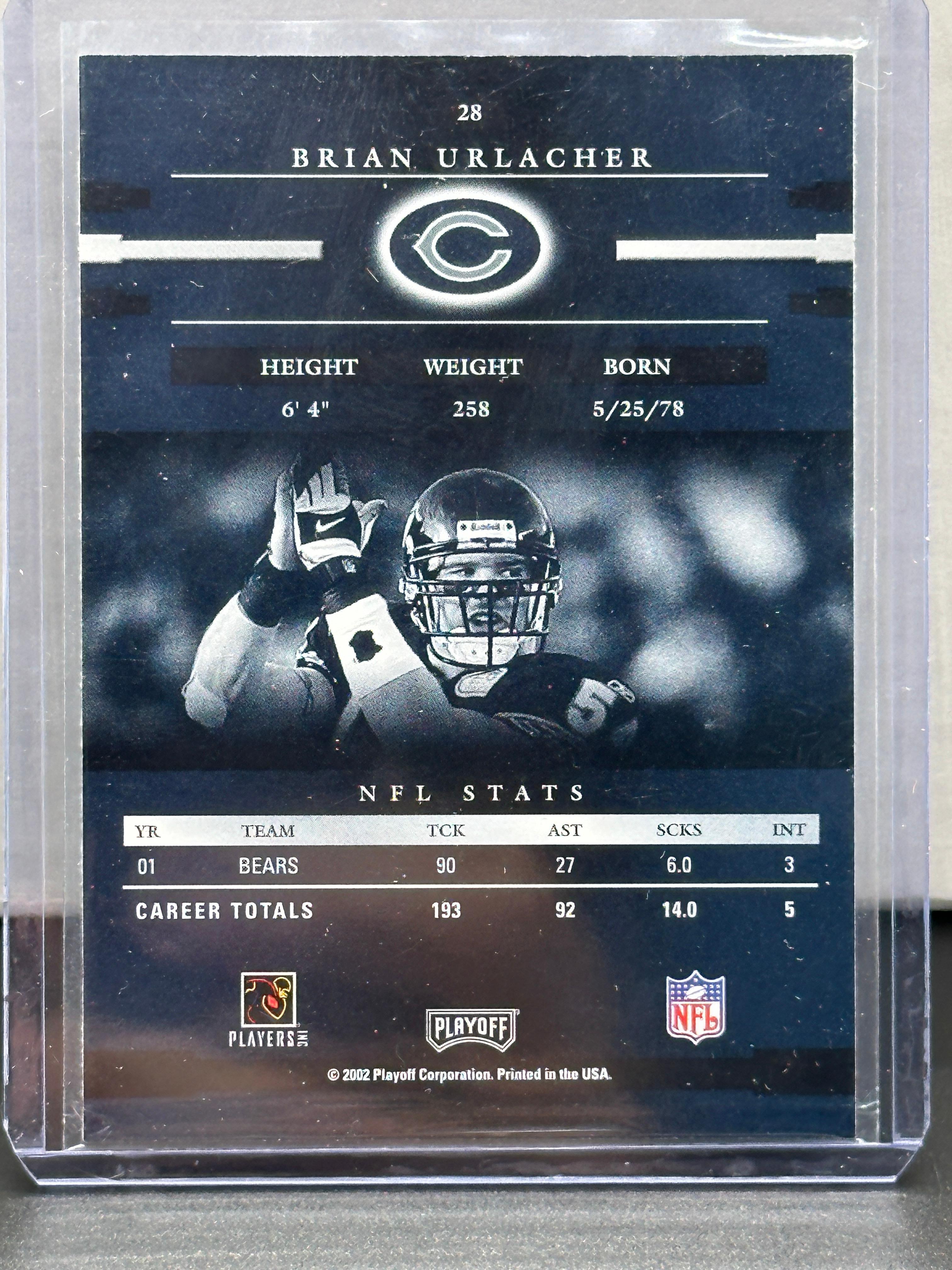 Brian Urlacher 2002 Playoff Prestige #28