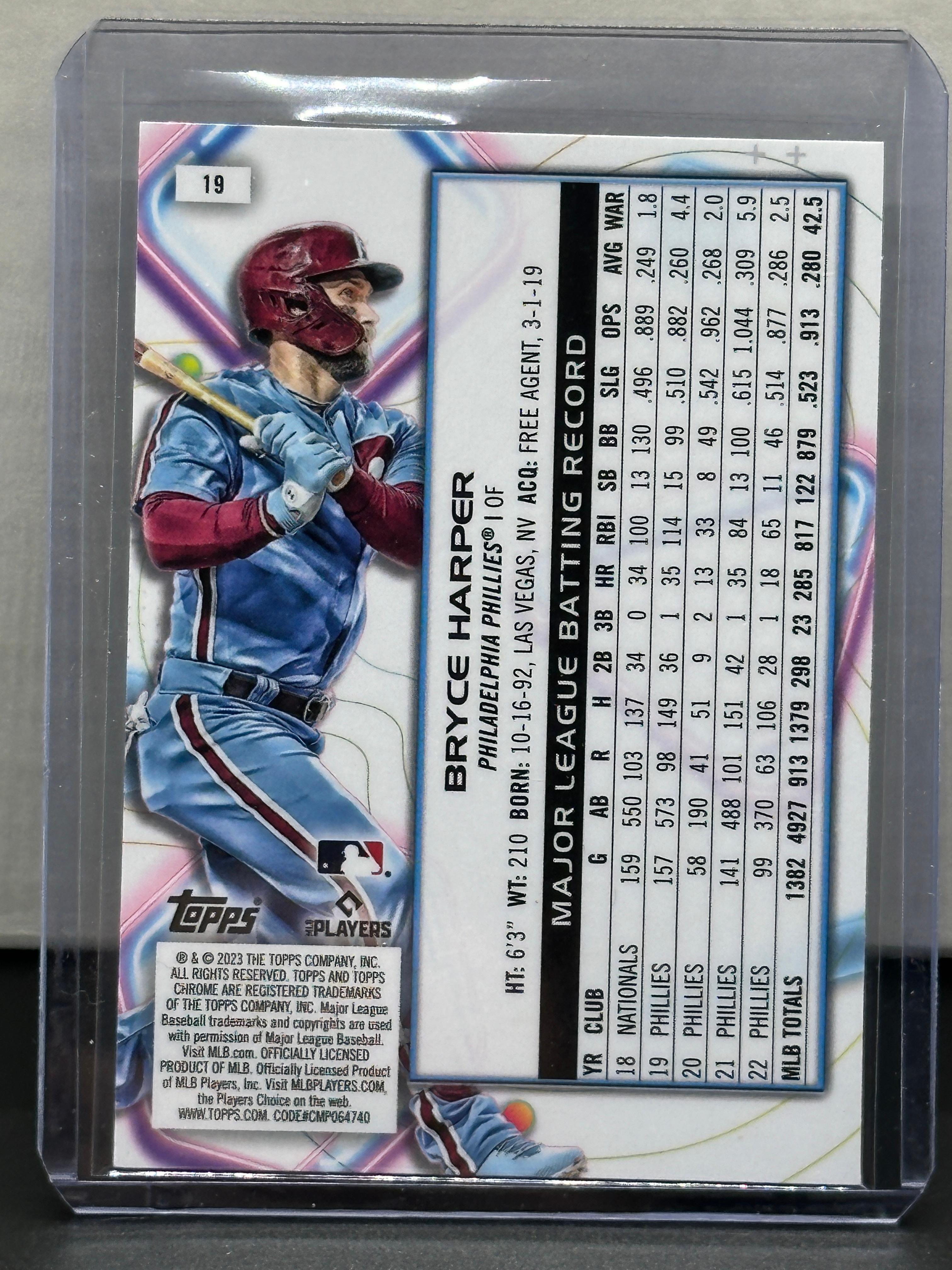 Bryce Harper 2023 Topps Chrome Cosmic #19