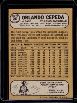 Orlando Cepeda 1968 Topps #200