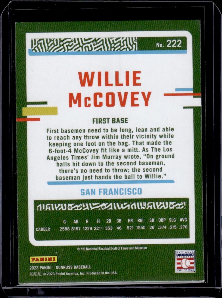 Willie McCovey 2023 Panini Donruss #222
