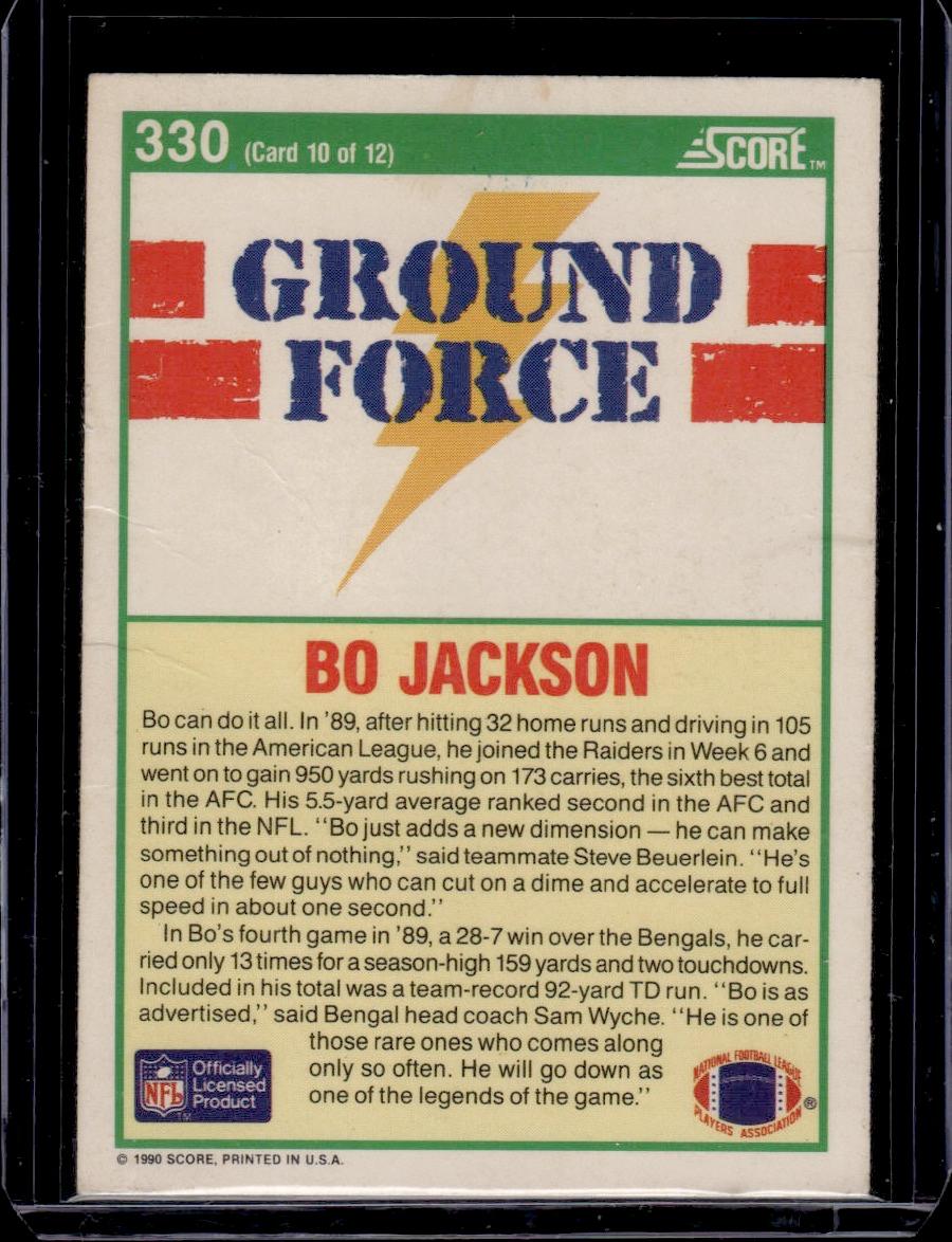 Bo Jackson 1990 Score Ground Force #330