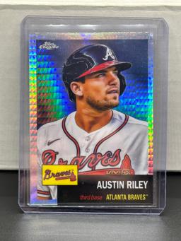 Austin Riley 2022 Topps Chrome Platinum Prism Refractor #446