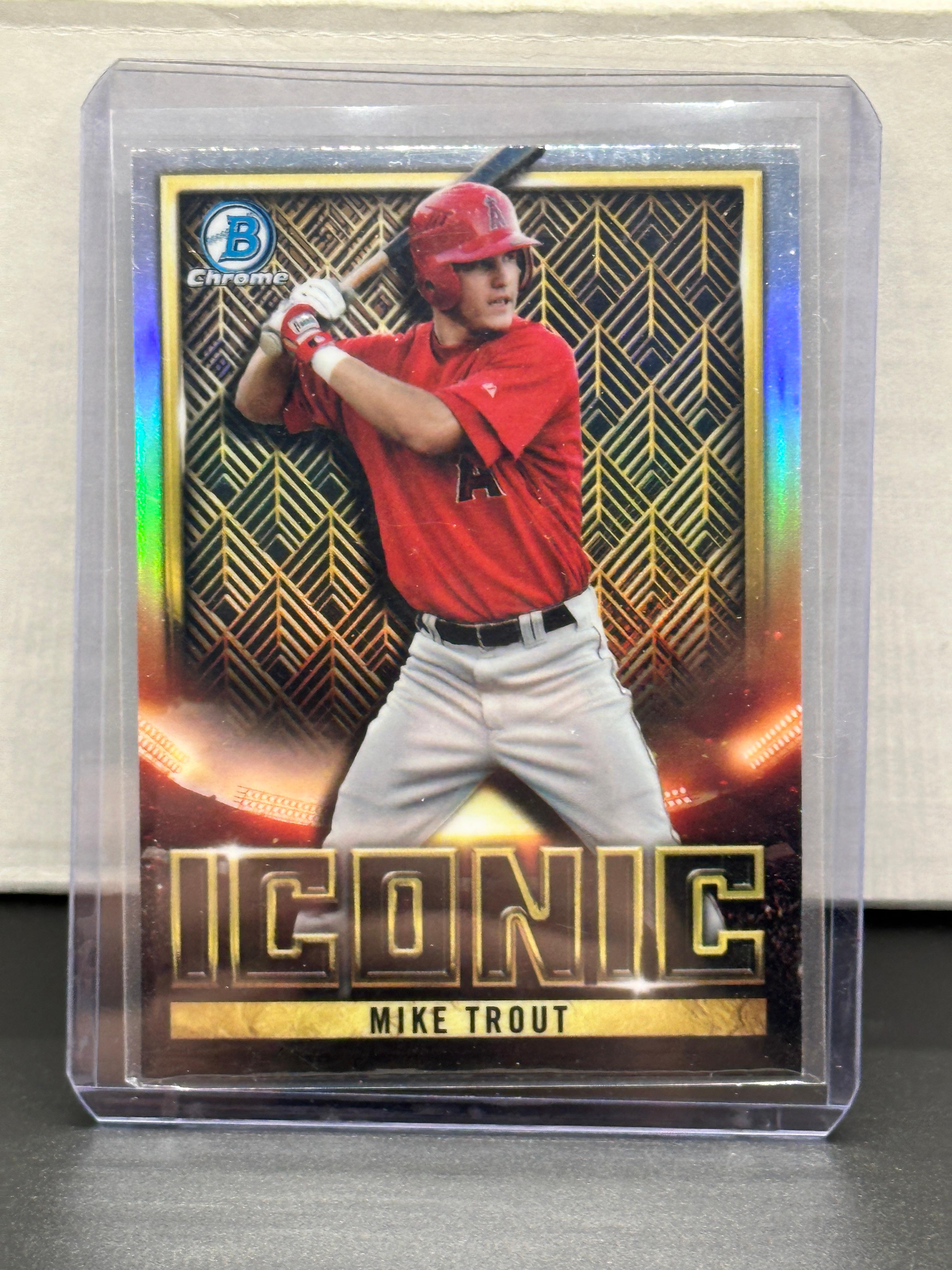 Mike Trout 2023 Bowman Chrome Iconic Refractor Insert #BI-1