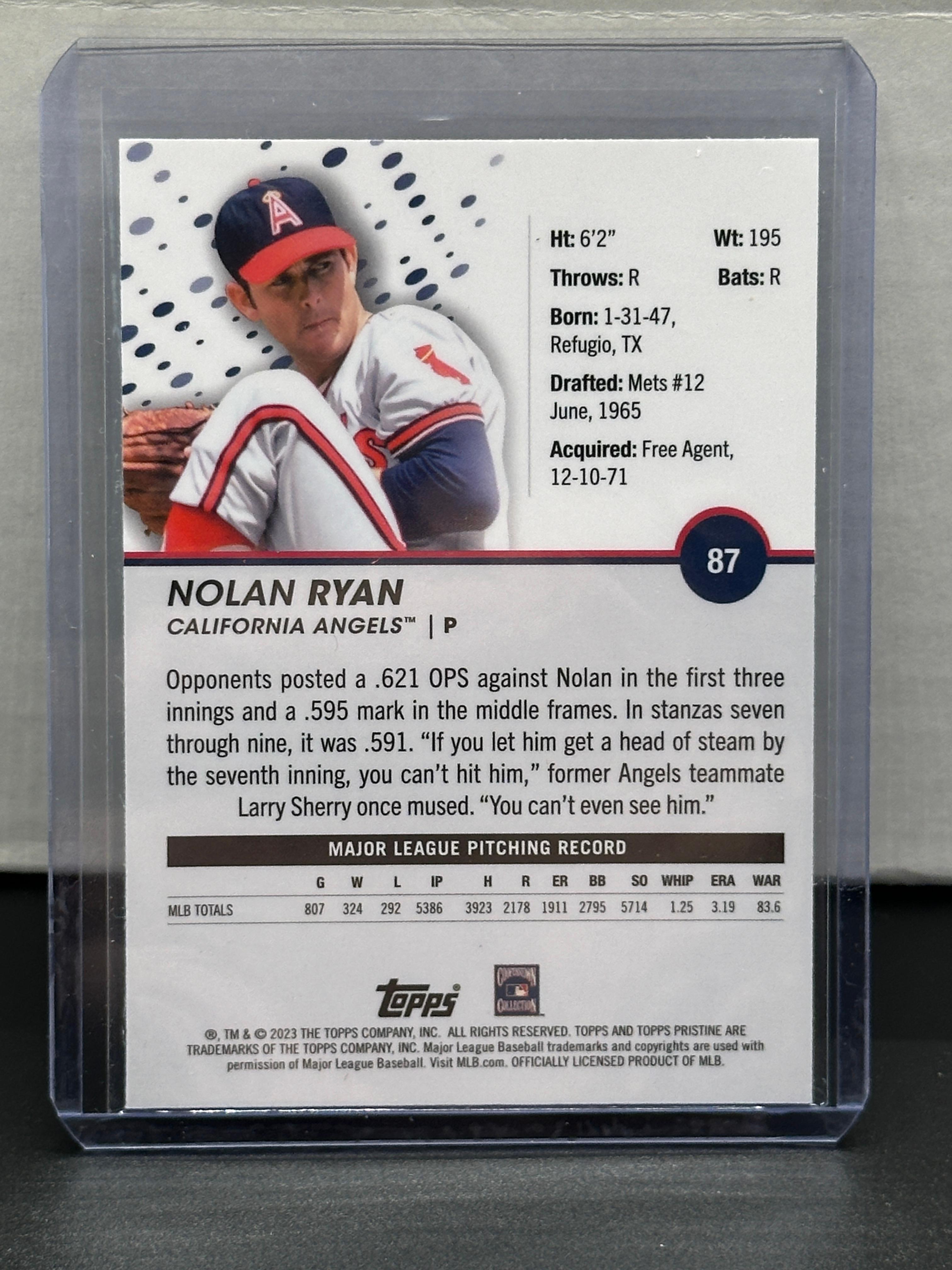 Nolan Ryan 2023 Topps Pristine #87