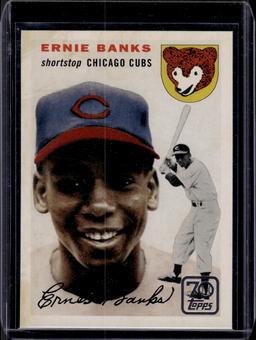 Ernie Banks 2021 Topps Dual Sided Reprint Insert #TDH-19