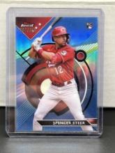 Spencer Steer 2023 Topps Finest  Light Blue Refractor (#87/300) Rookie RC #95