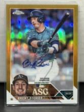 Brent Rooker 2023 Topps Chrome Gold Refractor (#46/50) All Star Game Insert Auto #ASGA-BR