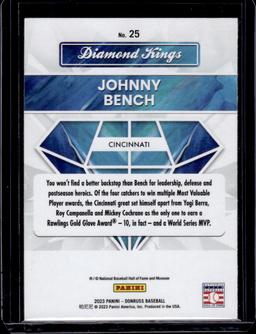 Johnny Bench 2023 Panini Donruss Diamond Kings #25