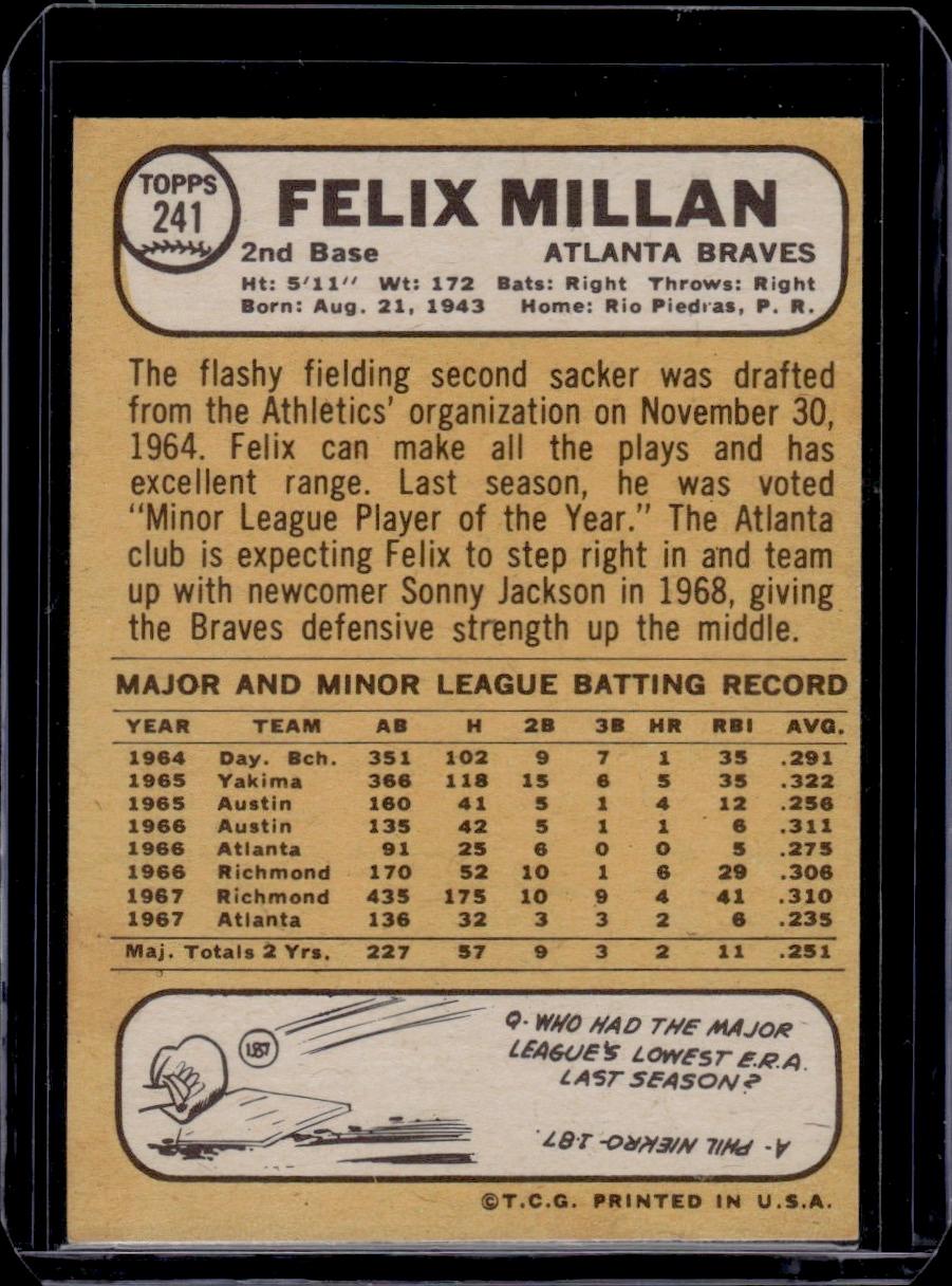 Felix Millan 1968 Topps #241