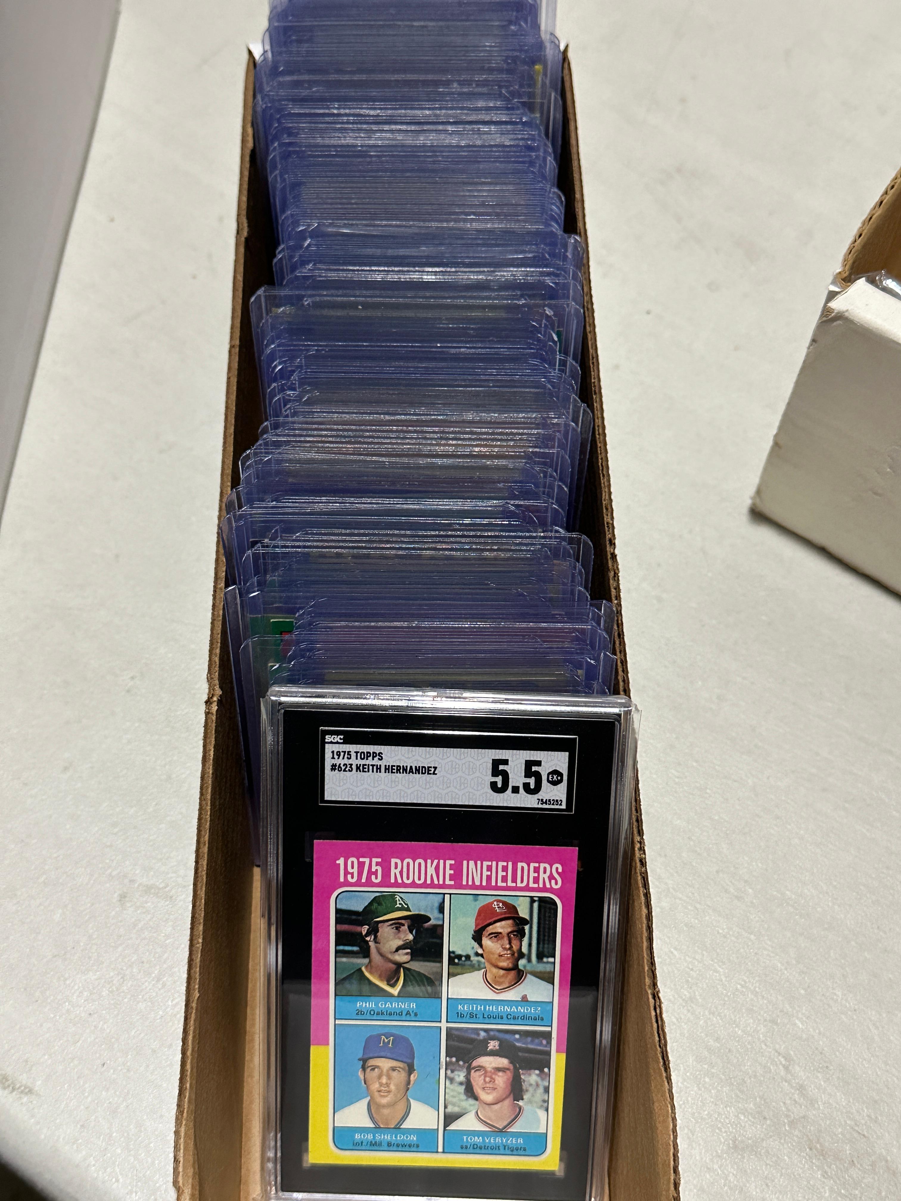 1975 Topps Lot of 138 Including Keith Hernandez Rookie SGC 5.5 EX+