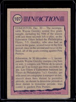 Wayne Gretzky 1982 O Pee Chee In Action OPC #107