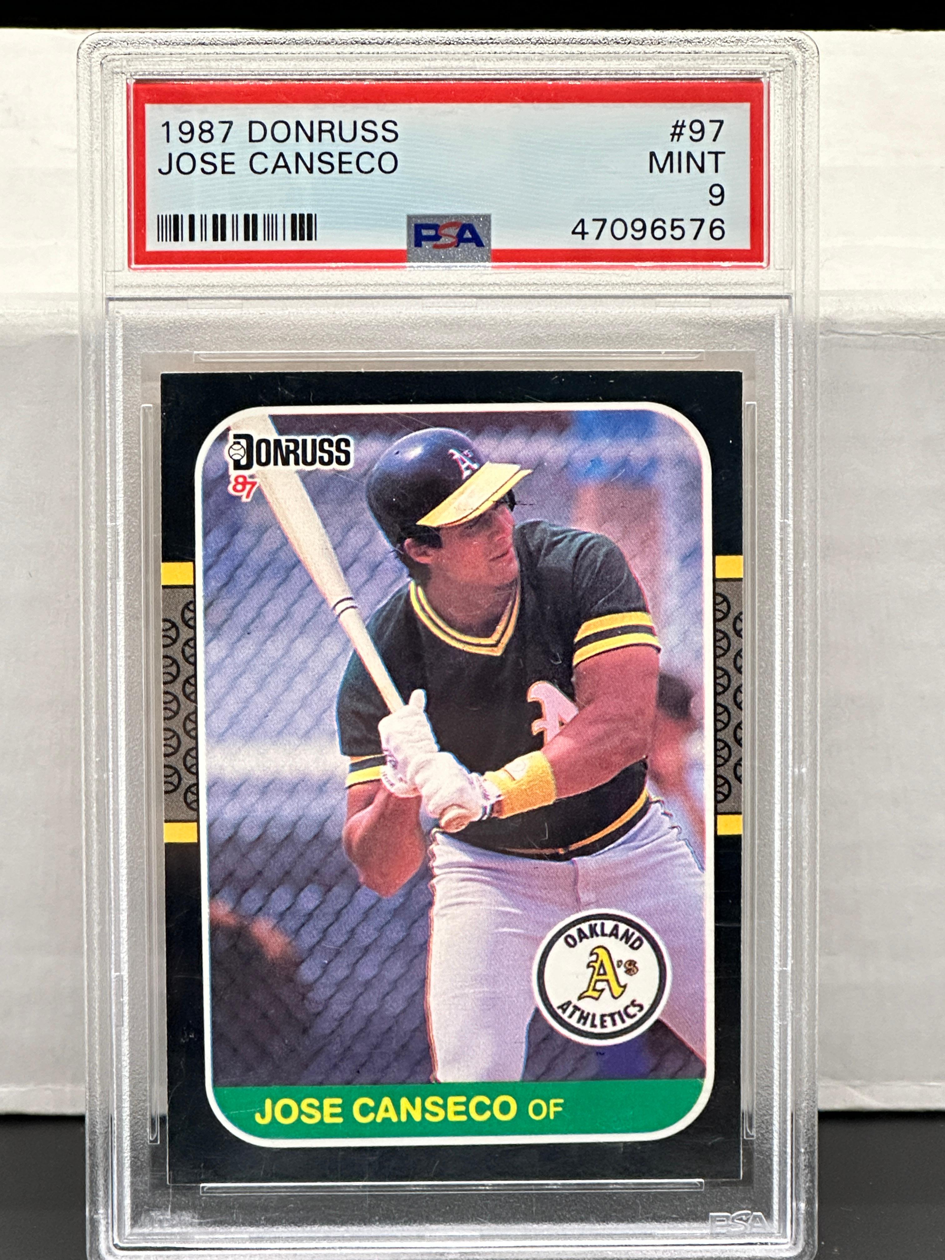 Jose Canseco 1987 Donruss PSA 9 MINT #97