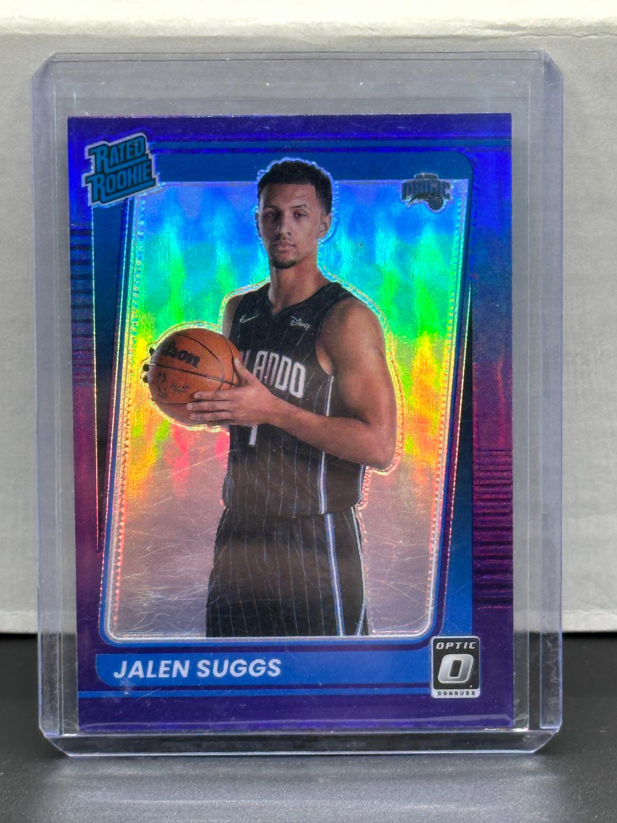 Jalen Suggs 2021-22 Panini Donruss Optic Rated Rookie RC Purple Prizm Parallel #179