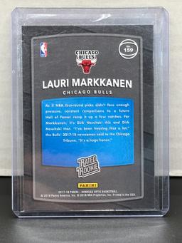 Lauri Markkanen 2017-18 Panini Donruss Optic Rated Rookie Red Yellow Parallel #159