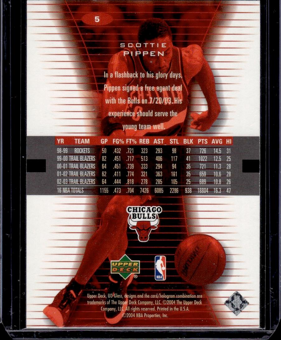 Scottie Pippen 2004 Upper Deck Glass #5