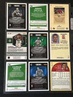 9 Card Basketball Lot in Pages - Different Players, years, conditions