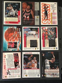 9 Card Basketball Lot in Pages - different players, years, conditions