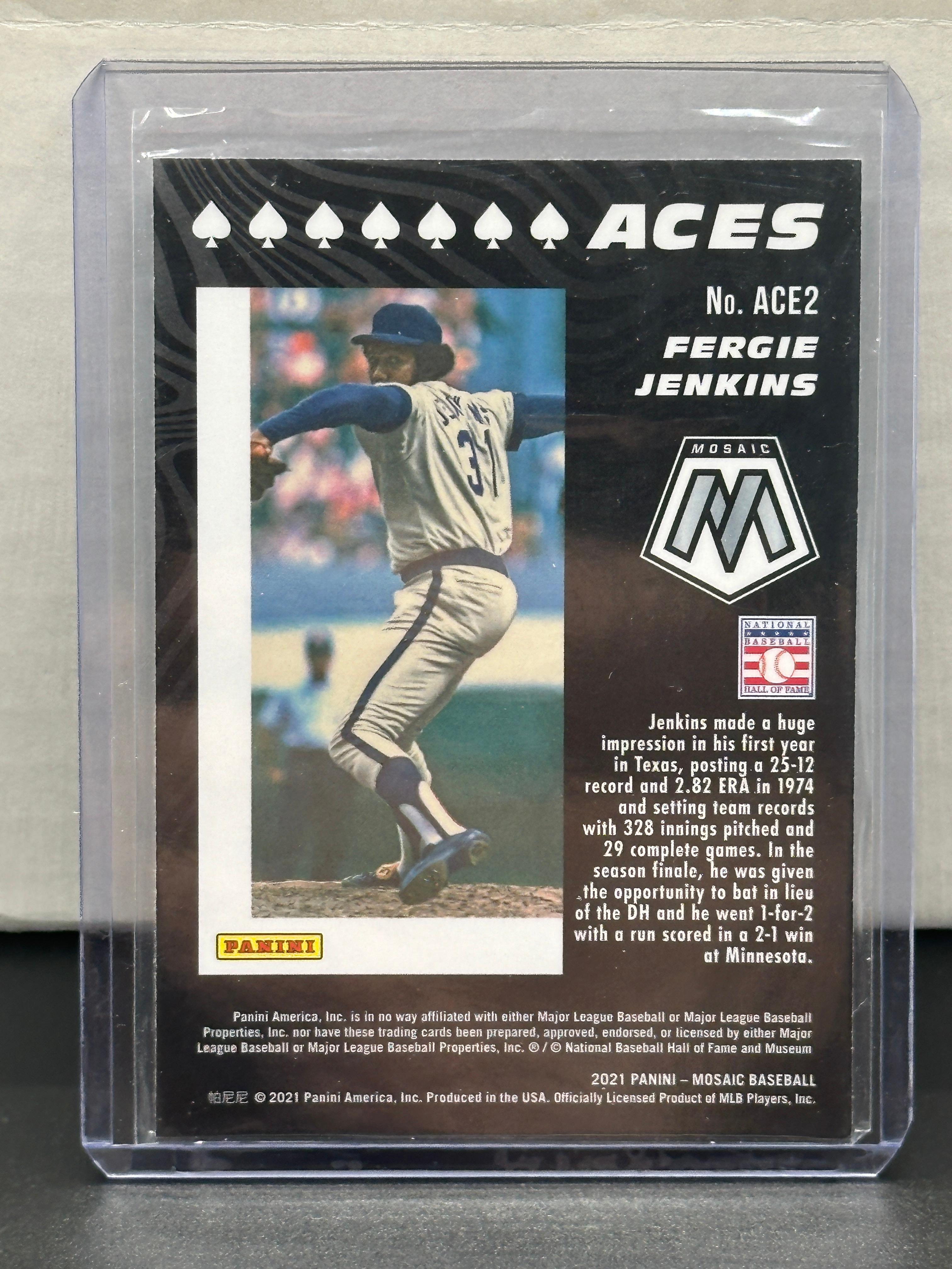 Fergie Jenkins 2021 Panini Mosaic Aces Insert #ACE2