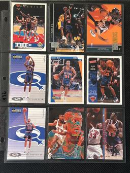 9 Card Basketball Lot in Pages - different players, years, conditions