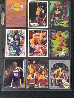 9 Card Basketball Lot in Pages - different players, years, conditions