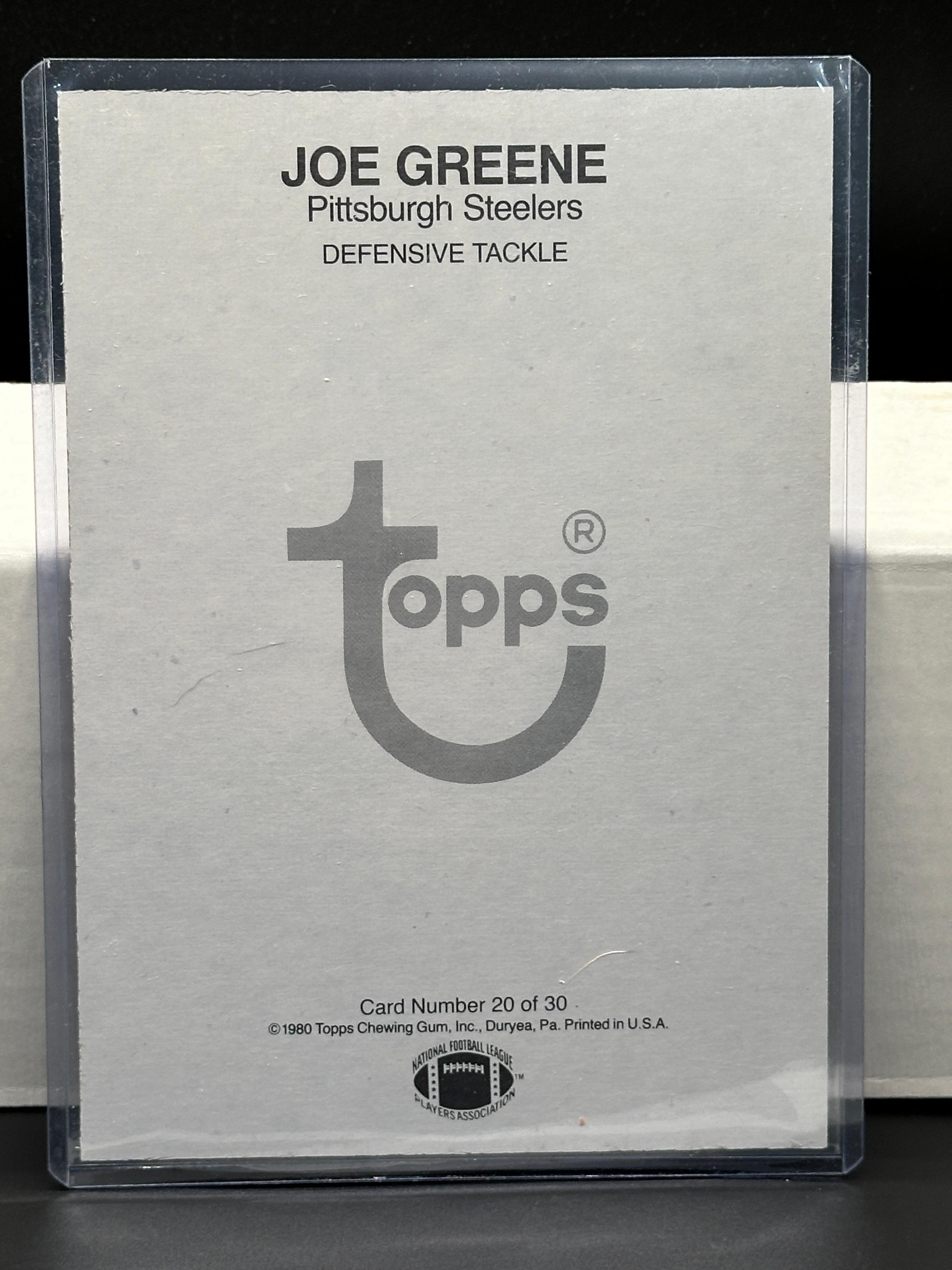 Mean Joe Greene 1980 Topps Large Card Subset #20