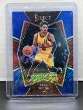 Trae Young 2021-22 Panini Select Premier Level Blue Shimmer Prizm Parallel #131