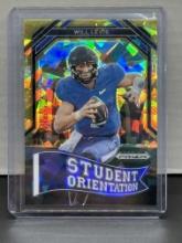 Will Levis 2023 Panini Prizm Draft Picks Student Orientation Gold Cracked Ice Prizm Insert #SO-3