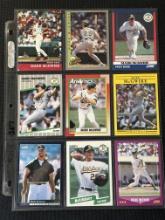 Mark McGwire 9 Card Baseball Lot in Pages - Different years, conditions